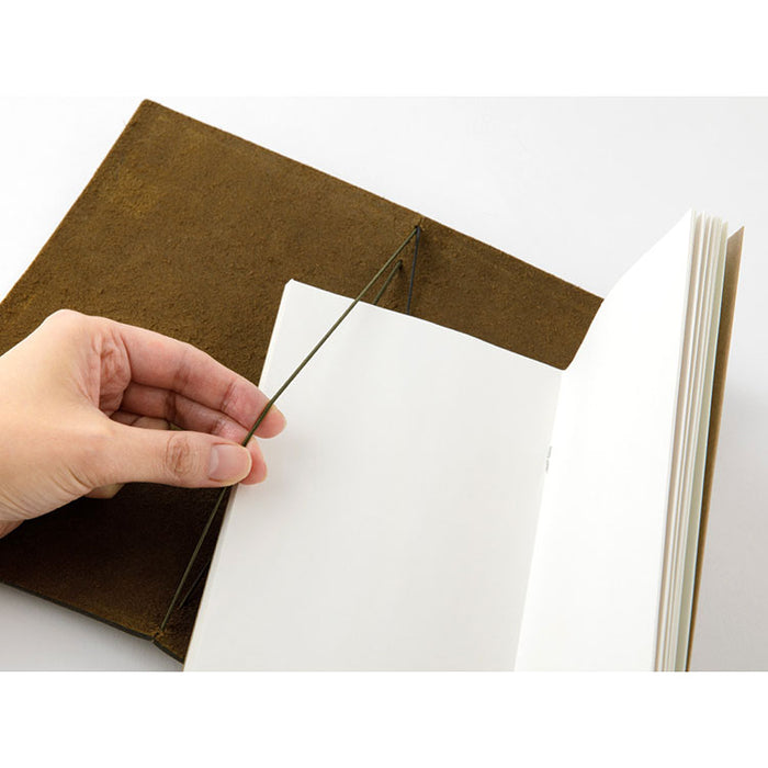Traveler's Company Leather Notebook - Regular Size Starter Kit - Olive