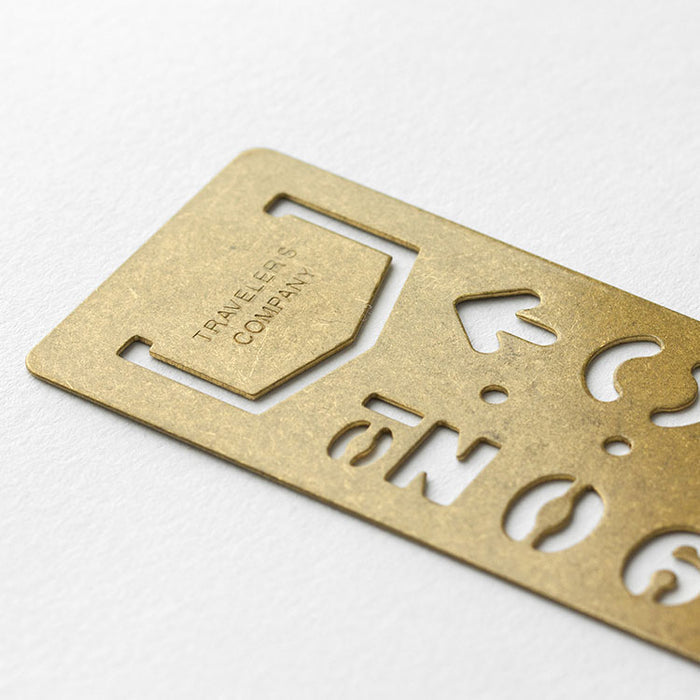 Traveler's Company - Brass Template Bookmark - Number