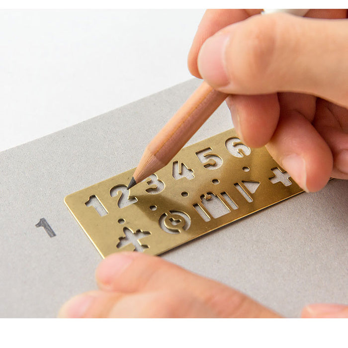 Traveler's Company - Brass Template Bookmark - Number
