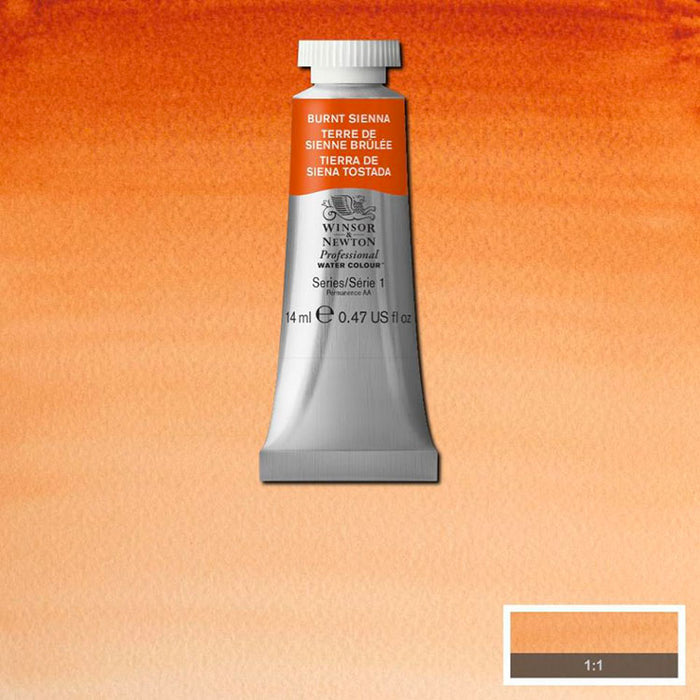 WINSOR & NEWTON Professional Watercolour - 14mL - 074 Burnt Sienna (PR101)