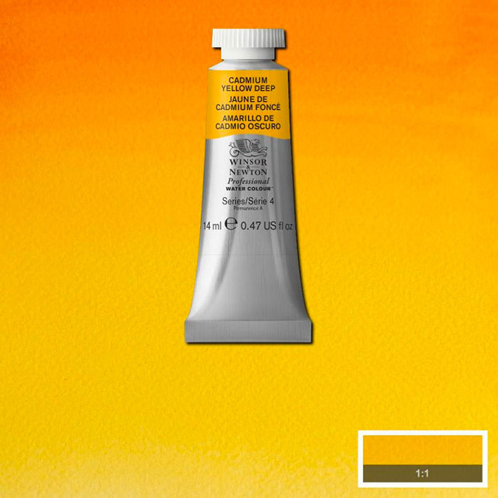WINSOR & NEWTON Professional Watercolour - 14mL - 111 Cadmium Yellow Deep (PR108,PY35)