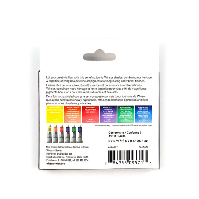 WINSOR & NEWTON Colours Watercolour Set - 5mL x 6 Colours