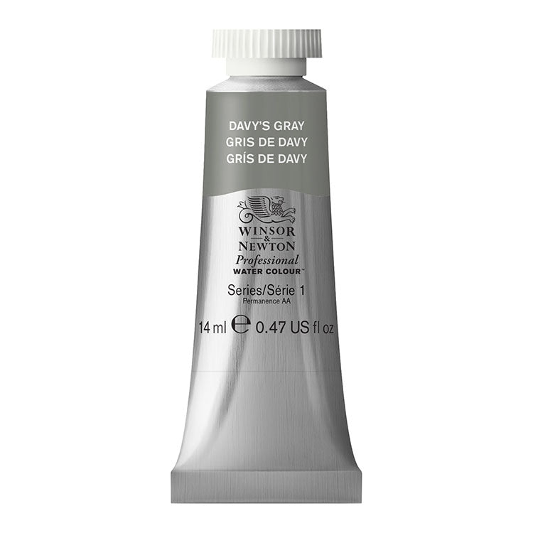 WINSOR & NEWTON Professional Watercolour - 14mL - 217 Davy Grey (PBk19,PBk6,PG17,PW5)