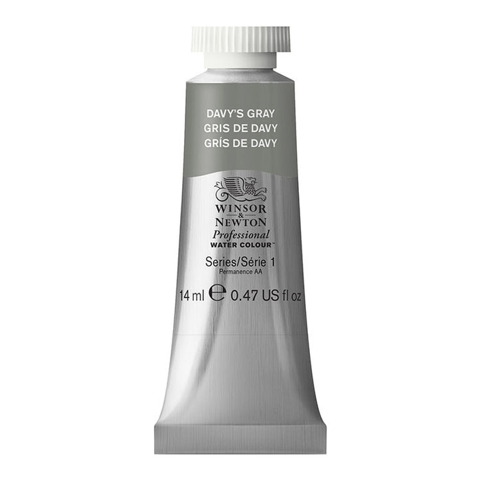 WINSOR & NEWTON Professional Watercolour - 14mL - 217 Davy Grey (PBk19,PBk6,PG17,PW5)