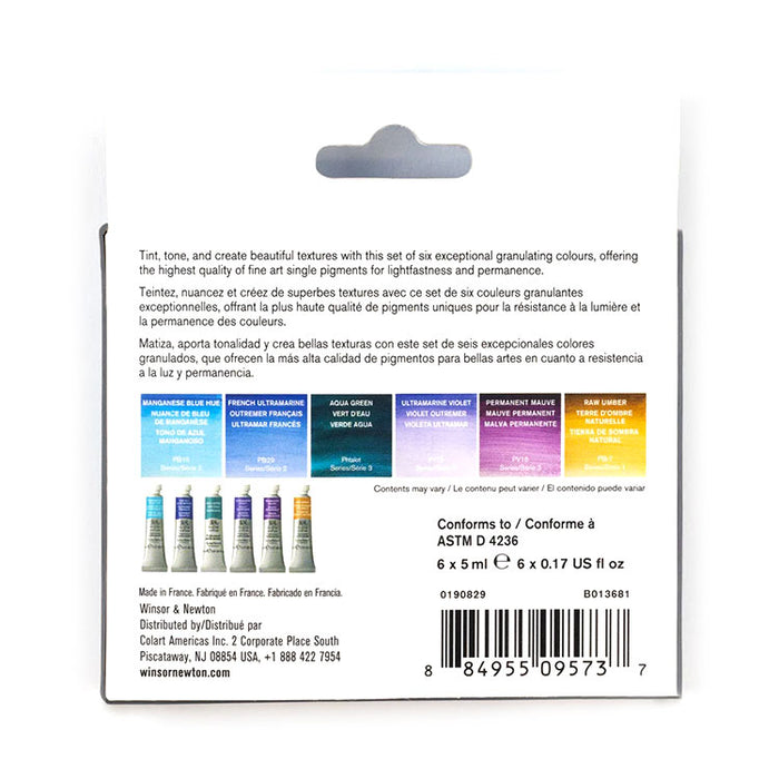 WINSOR & NEWTON Granulating Watercolour Set - 5mL x 6 Colours