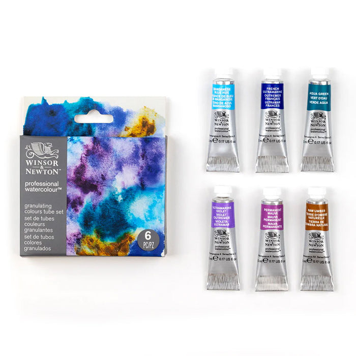 WINSOR & NEWTON Granulating Watercolour Set - 5mL x 6 Colours