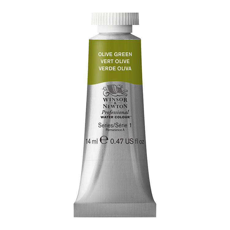 WINSOR & NEWTON Professional Watercolour - 14mL - 447 Olive Green (PB15:6,PR101,PY65)