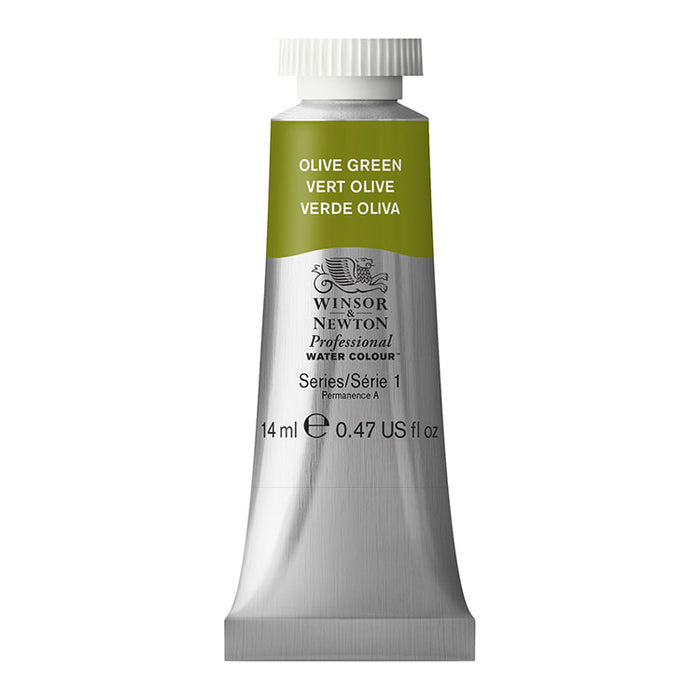 WINSOR & NEWTON Professional Watercolour - 14mL - 447 Olive Green (PB15:6,PR101,PY65)