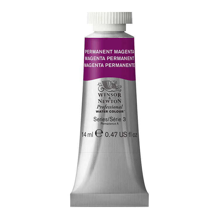 WINSOR & NEWTON Professional Watercolour - 14mL - 489 Permanent Magenta (PV19)