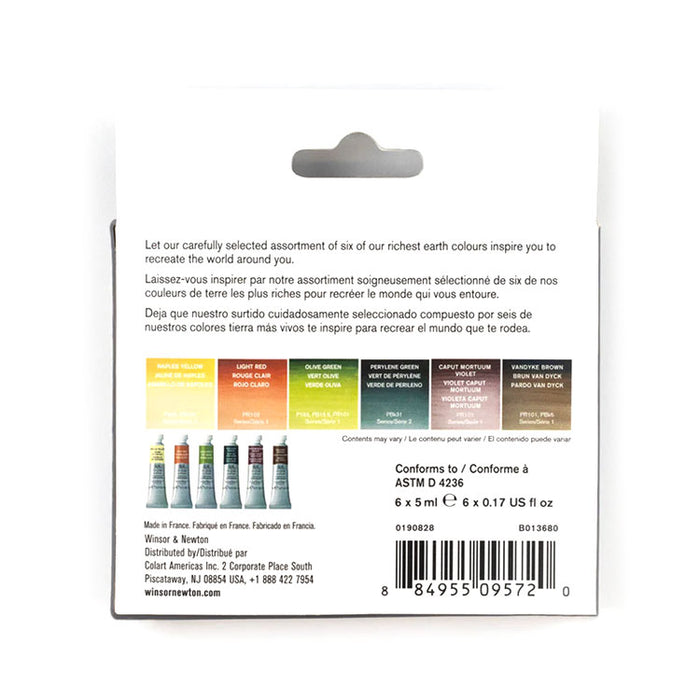 WINSOR & NEWTON Rich Earth Watercolour Set - 5mL x 6 Colours