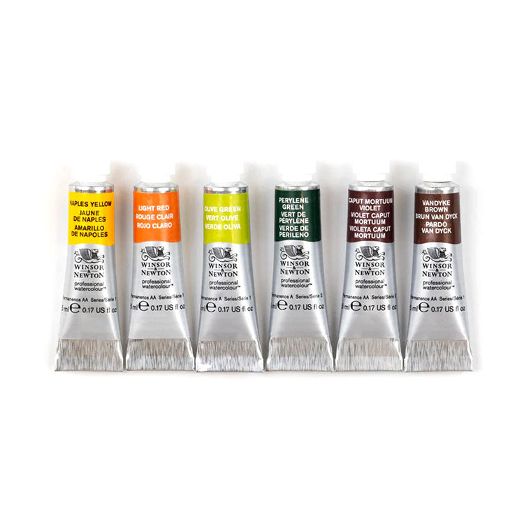 WINSOR & NEWTON Rich Earth Watercolour Set - 5mL x 6 Colours