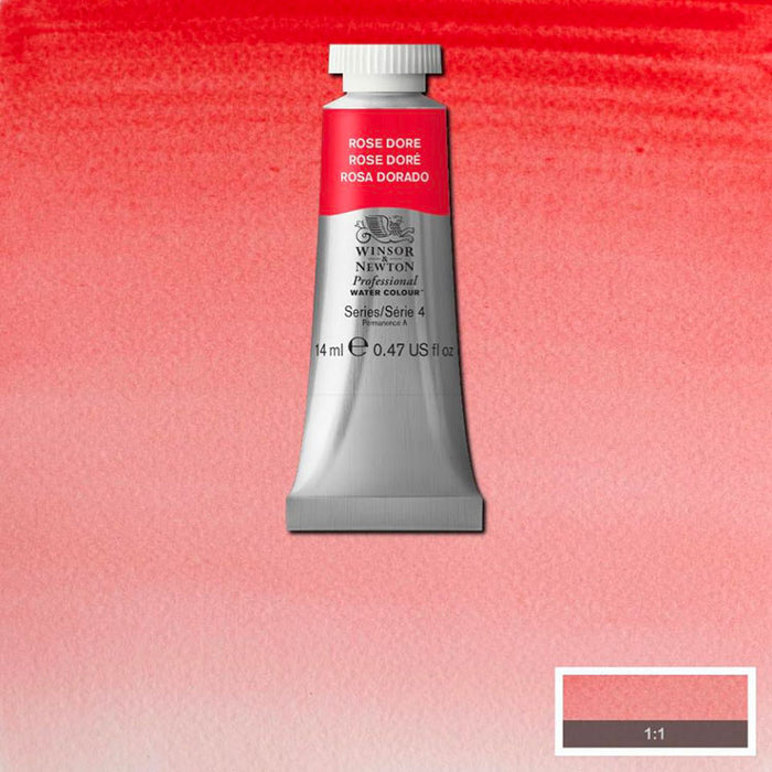 WINSOR & NEWTON Professional Watercolour - 14mL - 576 Rose Dore (PV19,PY97)