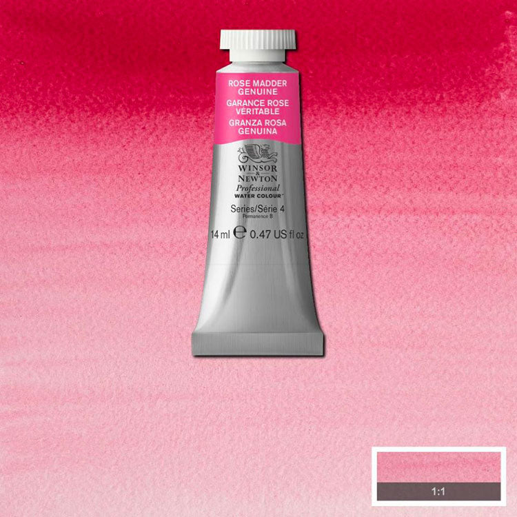 WINSOR & NEWTON Professional Watercolour - 14mL - 587 Rose Madder Genuine (NR9)