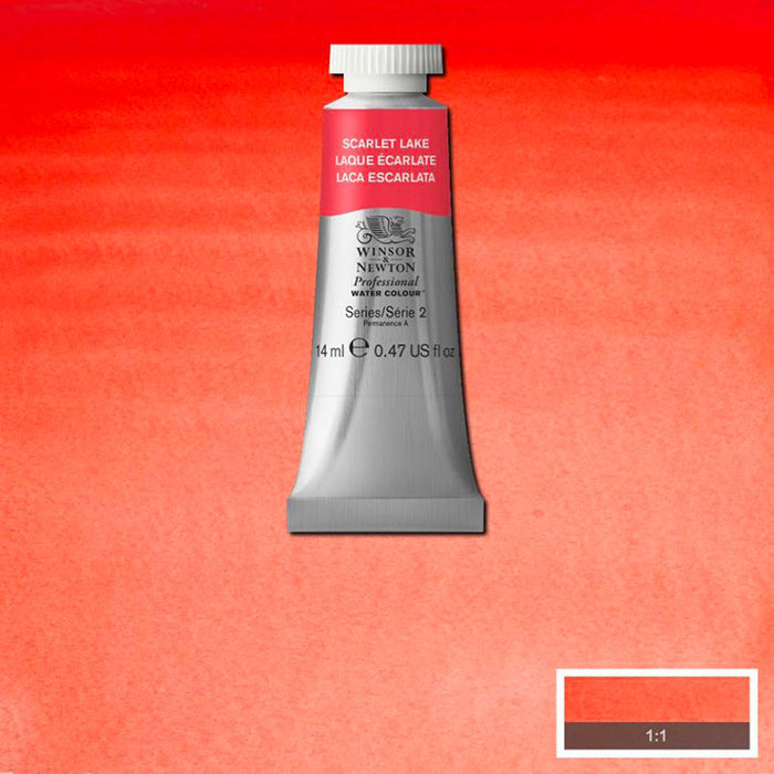 WINSOR & NEWTON Professional Watercolour - 14mL - 603 Scarlet Lake (PR188)