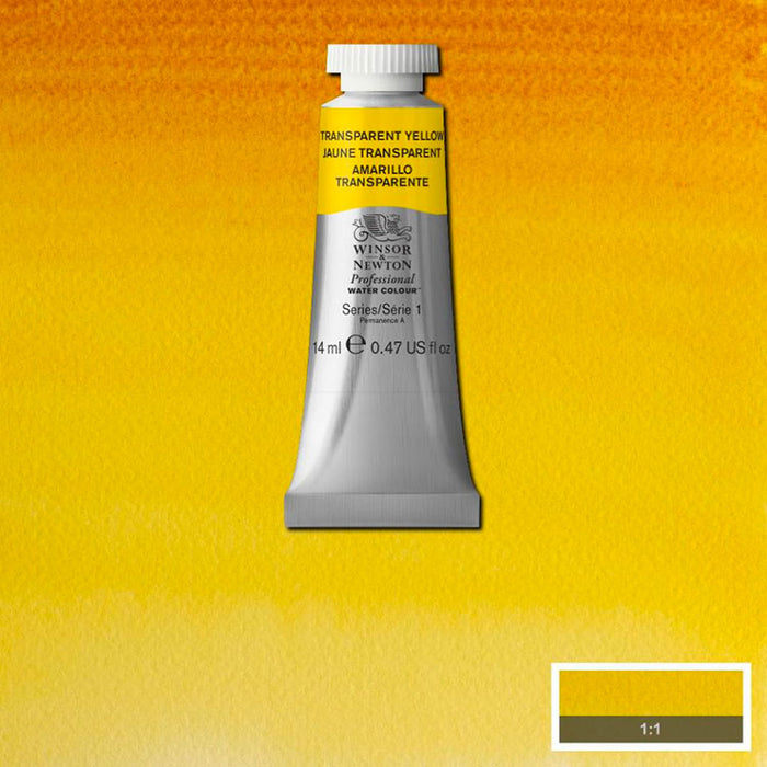WINSOR & NEWTON Professional Watercolour - 14mL - 653 Transparent Yellow (PY150)