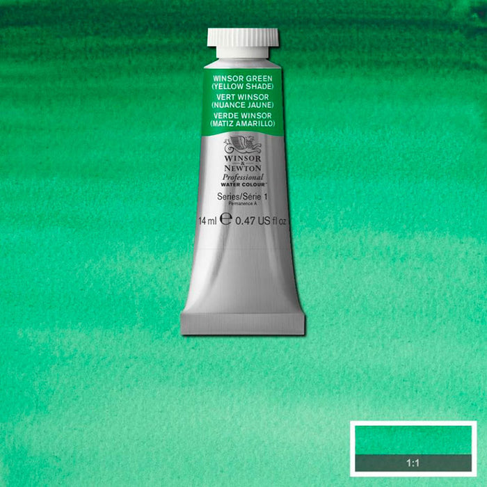 WINSOR & NEWTON Professional Watercolour - 14mL - 721 Winsor Green (Yellow Shade) (PG36)