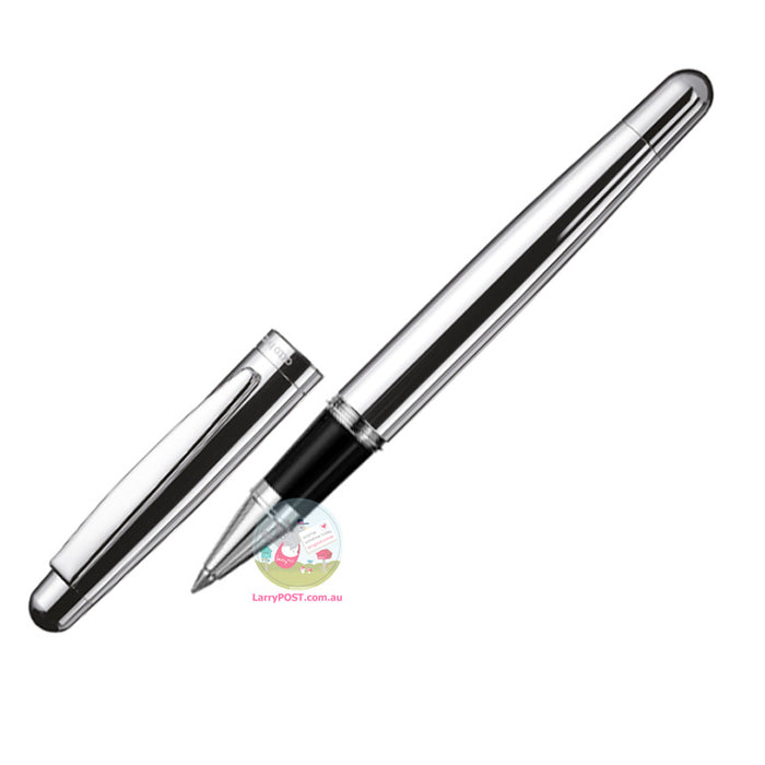 OTTO HUTT Design 02 - Sterling Silver Rollerball Pen with Cap - Smooth Surface
