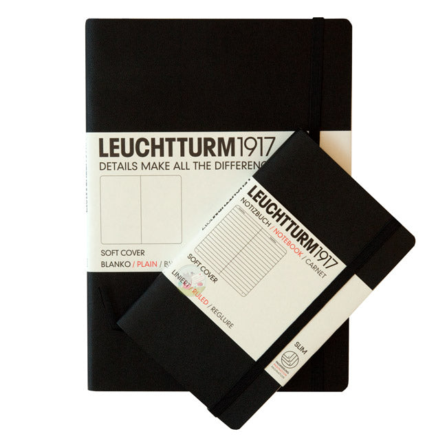 LEUCHTTURM1917 Soft Cover - Pocket (A6) - Ruled - Black