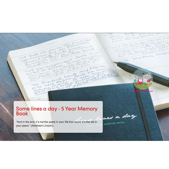 LEUCHTTURM1917 "Some lines a day" 5 year Diary / Memory Book - Hard Cover - Medium A5 - Sage