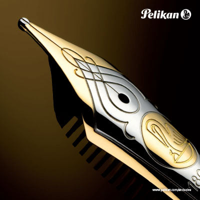 PELIKAN Souveran M1000 Replacement Nib Unit - 18ct Gold (Two-toned) - Double Broad (BB)