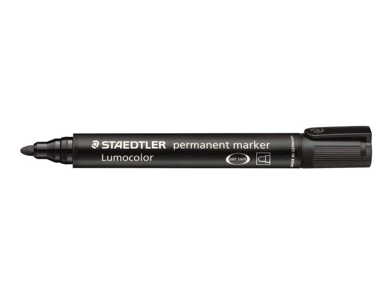 STAEDTLER Lumocolor 352 Refillable Permanent Marker - 2mm Bullet Tip - Black