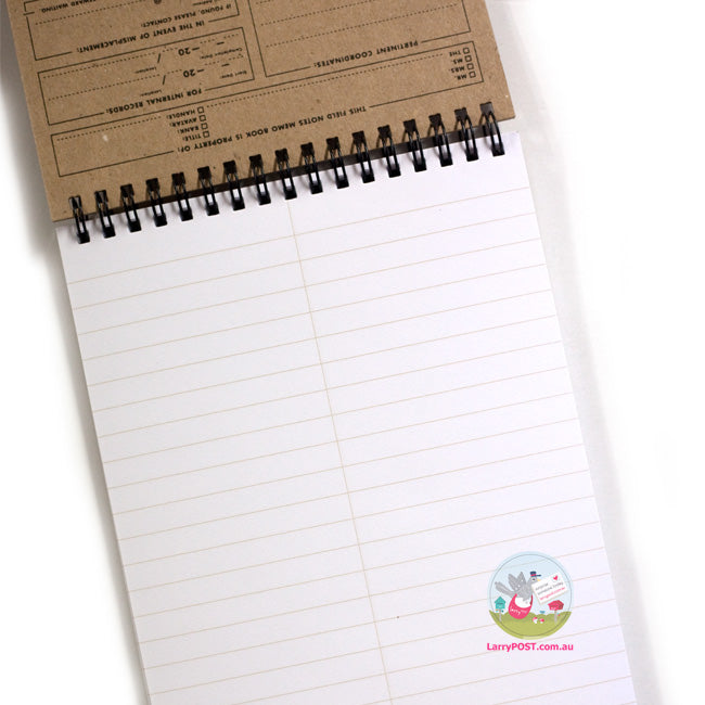 FIELD NOTES Steno Book -  Natural Kraft - Ruled (15 x 23cm)
