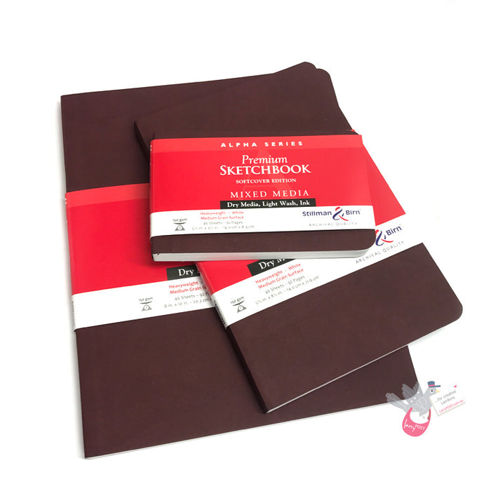 STILLMAN & BIRN Alpha Sketchbook - Softcover - Portrait XL (8 x 10" / 20.3 x 25.4cm) - 150gsm