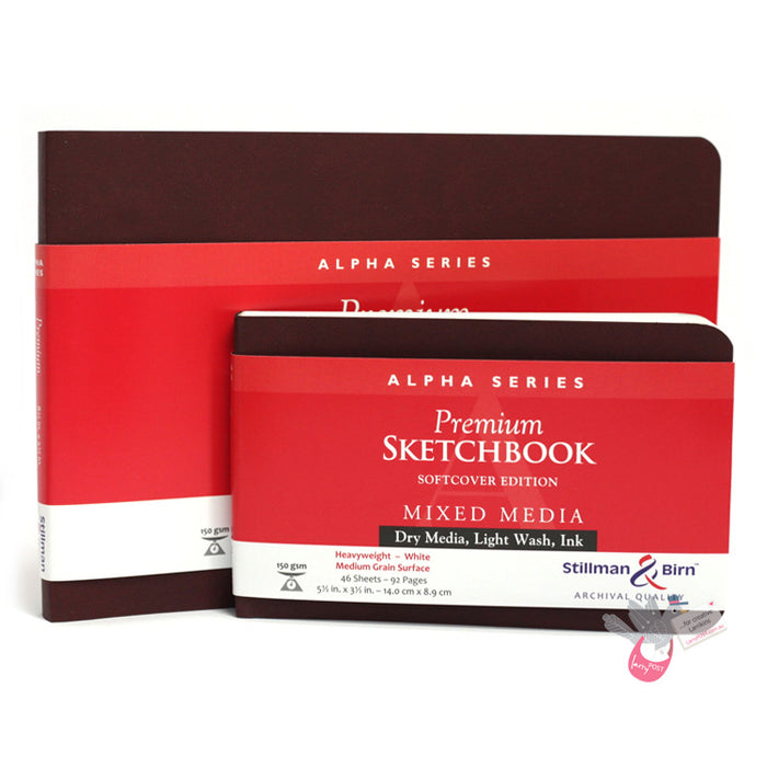 STILLMAN & BIRN Alpha Sketchbook - Softcover - A5 Landscape (8.5 x 5.5" / 21.6 x 14 cm) - 150gsm