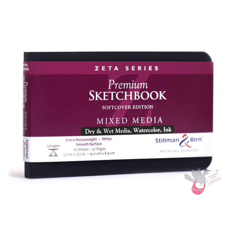 Stillman & Birn ZETA Sketchbook - Softcover - A6 Landscape (5.5 x 3.5" / 14 x 8.9 cm) - 270gsm