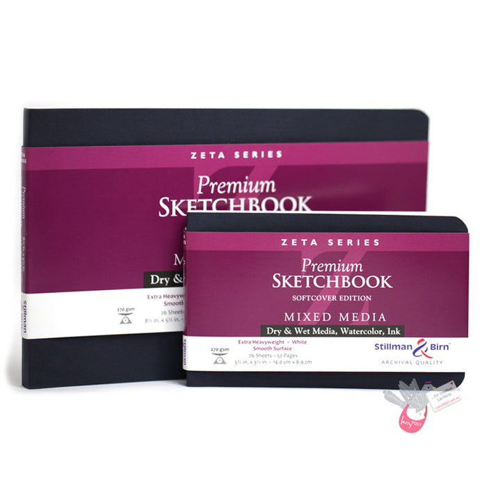 STILLMAN & BIRN Zeta Sketchbook - Softcover - A5 Landscape (8.5 x 5.5" / 21.6 x 14 cm) - 270gsm