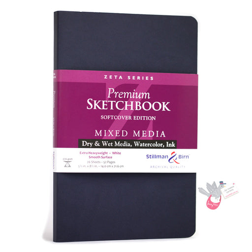 Stillman & Birn ZETA Sketchbook - Softcover - A5 Portrait (5.5 x 8.5" / 14 x 21.6 cm) - 270gsm