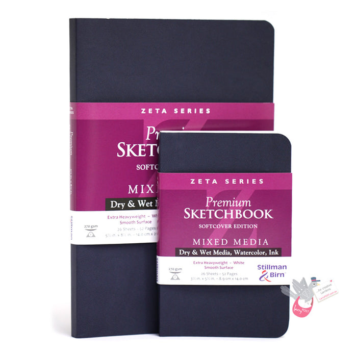 STILLMAN & BIRN Zeta Sketchbook - Softcover - A6 Portrait (3.5 x 5.5" / 8.9 x 14 cm) - 270gsm