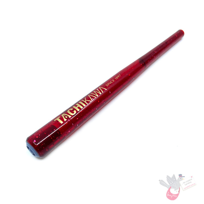 TACHIKAWA Resin Nib Holder - Model T25 (12.5cm length) - Clear Red