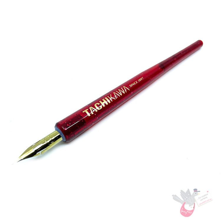TACHIKAWA Resin Nib Holder - Model T25 (12.5cm length) - Clear Red