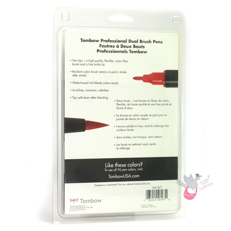 TOMBOW ABT Brush Pen - Primary Palette - Pack 10
