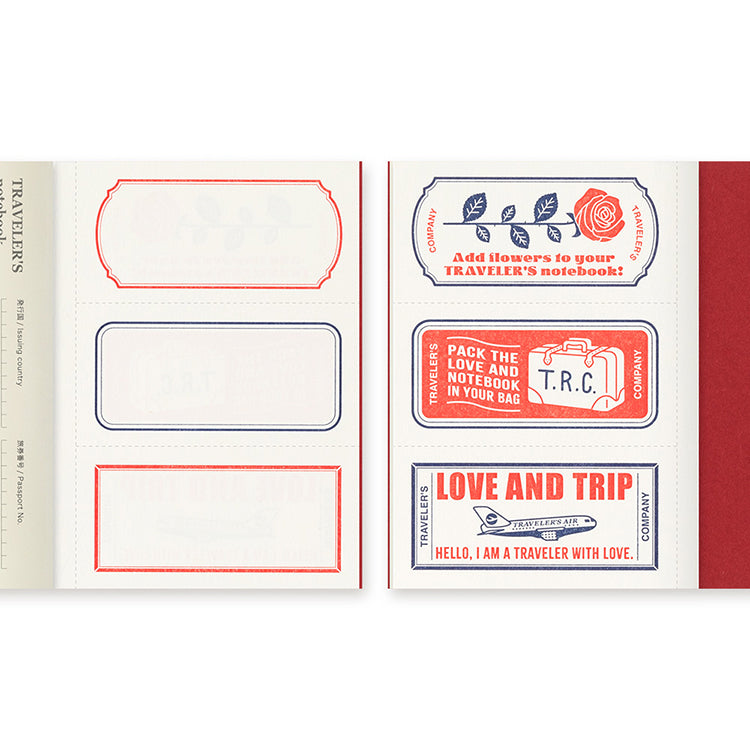 Traveler's Company - Inserts - Passport Size - Love and Trip (Limited Edition) - Blank