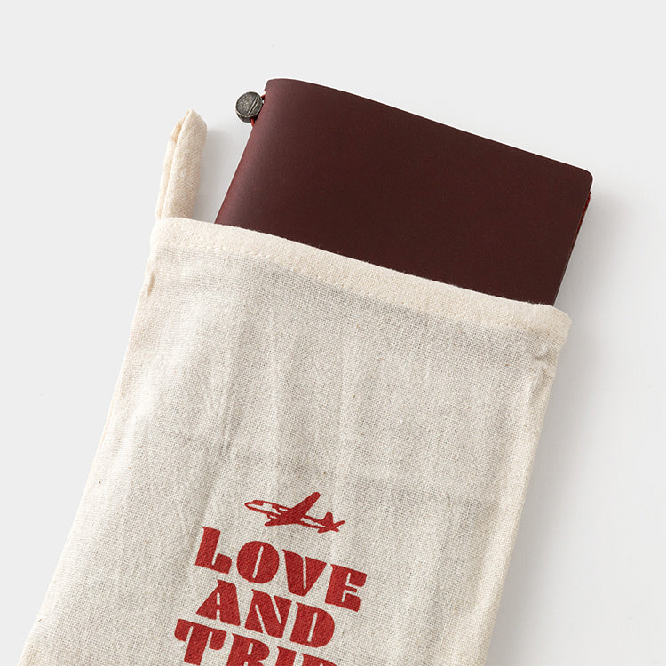 Traveler's Company Leather Notebook - Regular Size Starter Kit - Red - Love and Trip (Limited Edition)