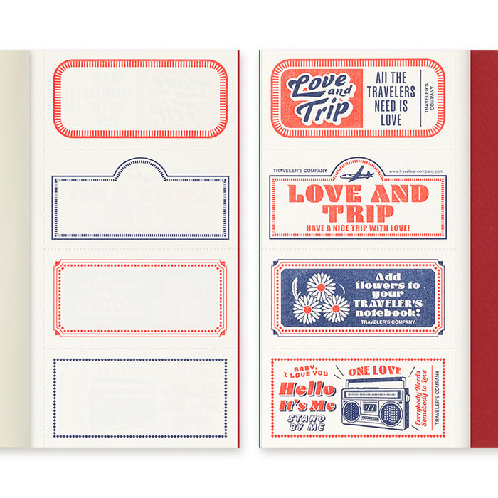 Traveler's Company - Inserts - Regular Size - Love and Trip (Limited Edition) - Blank