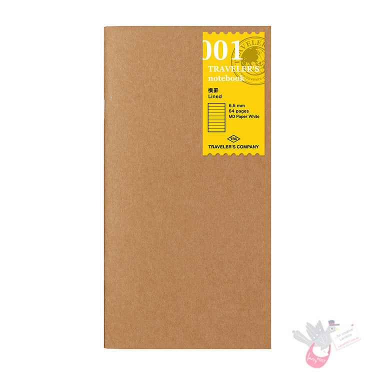 Traveler's Company - Inserts - Regular Size - 001 - Lined
