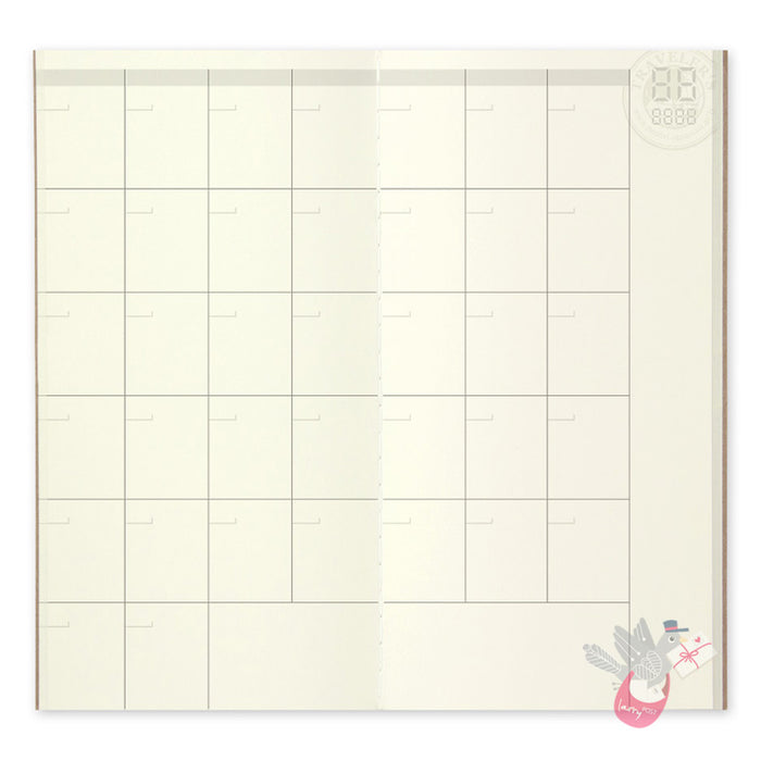 Traveler's Company - Diary Insert - Regular Size - 017 Undated Monthly Diary
