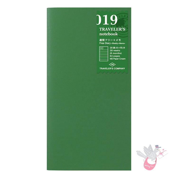 Traveler's Company - Diary Insert - Regular Size - 019 Undated Weekly Notebook (6 months)