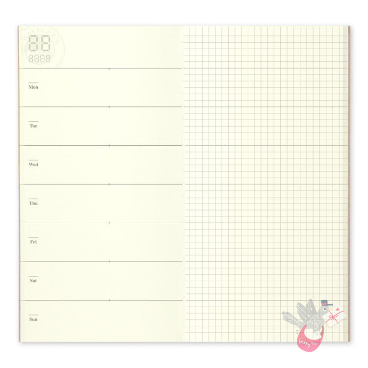 Traveler's Company - Diary Insert - Regular Size - 019 Undated Weekly Notebook (6 months)