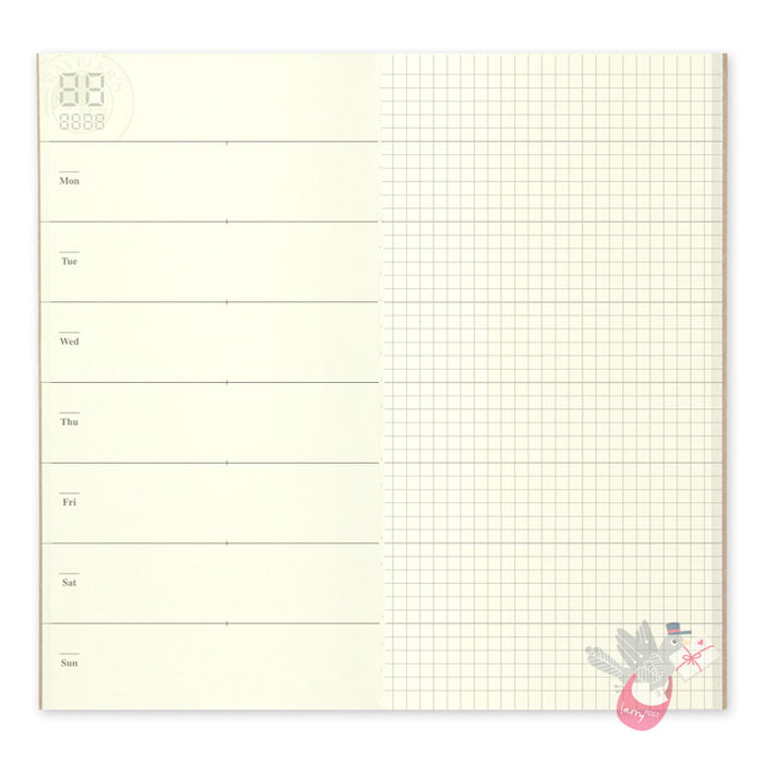 Traveler's Company - Diary Insert - Regular Size - 019 Undated Weekly Notebook (6 months)