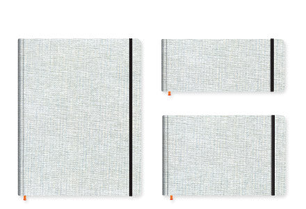 HAND-BOOK JOURNAL CO - Travelogue Series - Watercolour Journal (300gsm) - Pocket Panorama (9 x 21cm) - Grey Linen