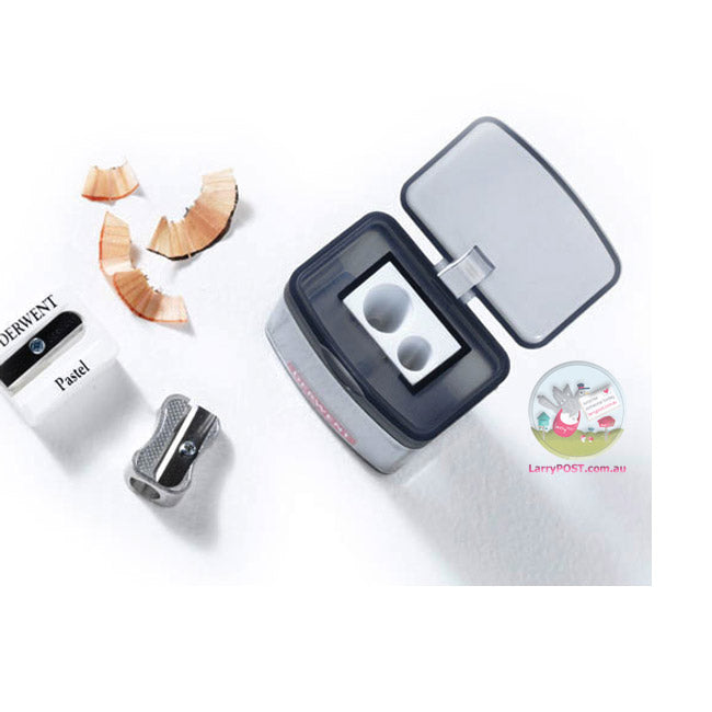 DERWENT 2-Hole Pencil Sharpener with Catch