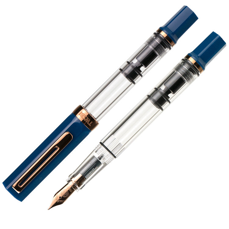 TWSBI Eco Fountain Pen - Indigo Blue with Bronze - Broad Nib