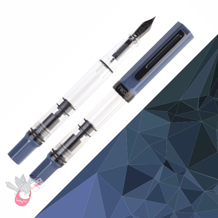 TWSBI Eco Fountain Pen - Slate Blue with Onyx - Broad Nib