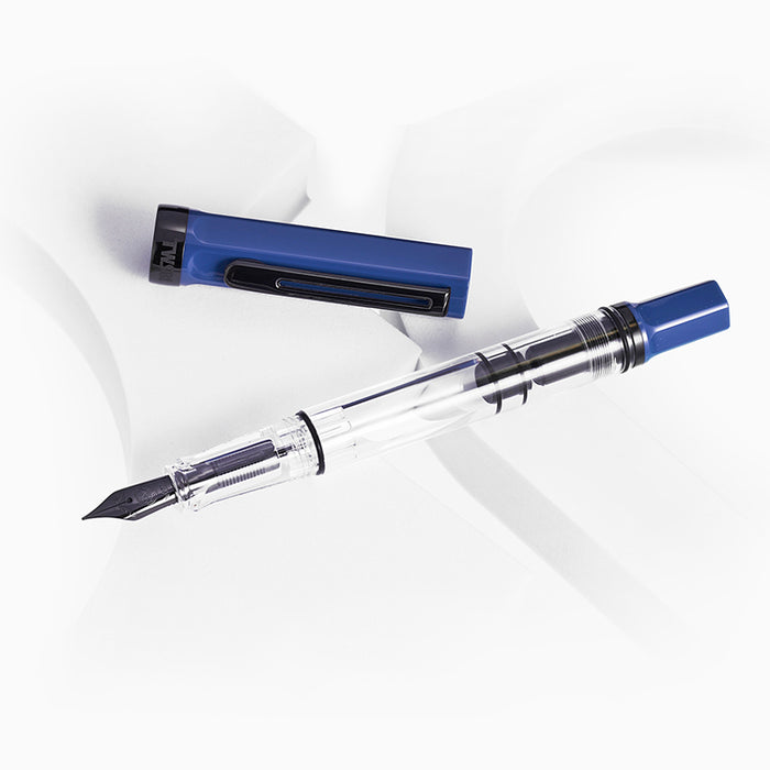 TWSBI Eco Fountain Pen - Slate Blue with Onyx - Broad Nib