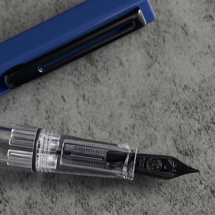 TWSBI Eco Fountain Pen - Slate Blue with Onyx - 1.1mm Italic (stub) Nib