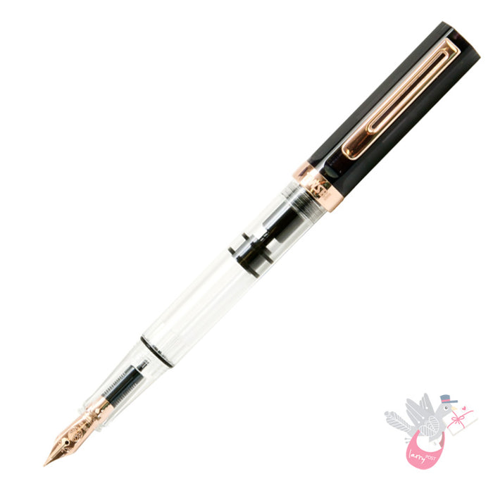 TWSBI Eco Fountain Pen - Smoke with Rose Gold - 1.1 Italic (Stub) Nib